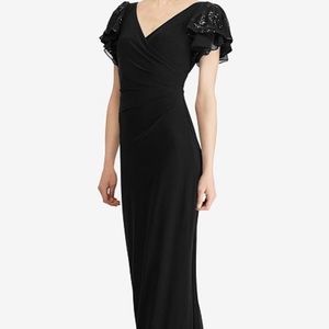 Elegant, sleeve assembled fitted dress